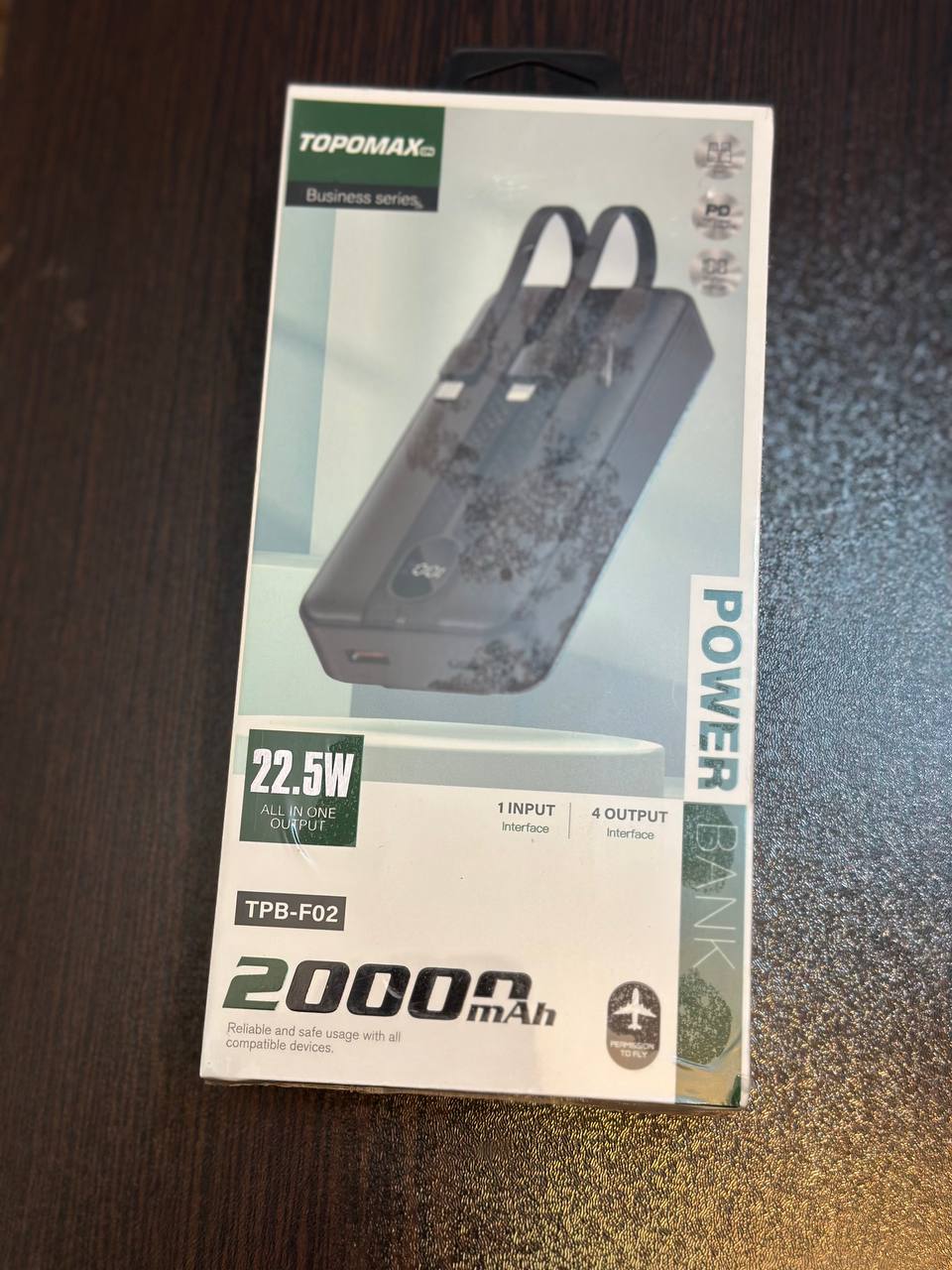 پاوربانک 20 هزار اورجینال توپومکس مدلTopomax-Tpb-f02